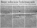 Bürger wollen keine Verdichtung mehr - Badische Zeitung 12.8.1999