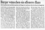Bürger wünschen ein offeneres Haus- BZ 26.9.2000