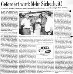 Gefordert wird mehr Sicherheit - Badische Zeitung 14.8.1999