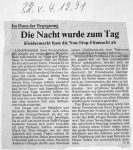 Die Nacht wurde zum Tag - Badische Zeitung 4.12.1991