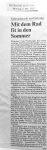 Fahrradmarkt - Mit dem Rad fit in den Sommer - Badische Zeitung 8.5.1995