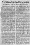 Vorträge Spiele Beratung im HdB - Badische Zeitung 30.1.1991