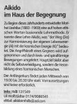 Aikido im HdB - Der Freiburger Westen - November 2003