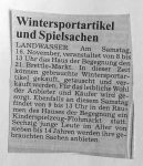 Brettle und Kinderspielzeug-Markt Badische Zeitung 13.11.1996
