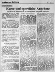 Kurse und sportliche Angebote Badische Zeitung - 10.9.1985