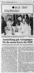 Kursvorstellung im EKZ Badische Zeitung 19.9.1990