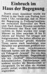 Einbruch im Haus der Begegnung Badische Zeitung 5.2.1983