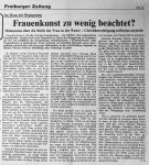 Frauenkunst zu wenig beachtet Badische Zeitung 25.10.1983