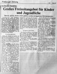Grosses Freizeitangebot für Kinder und Jugendliche Badische Zeitung 17.8.1982