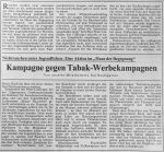 Kampagne gegen Tabakwerbung - Badische Zeitung 15.4.1981