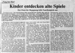 Kinder entdecken alte Spiele Badische Zeitung 2.11.1983