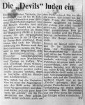 "Die Devils luden ein" - Lokalanzeiger 25.10.1979